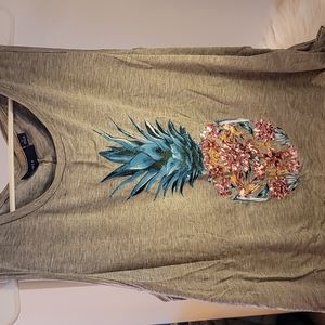 Womens sparkling Pineapple tank